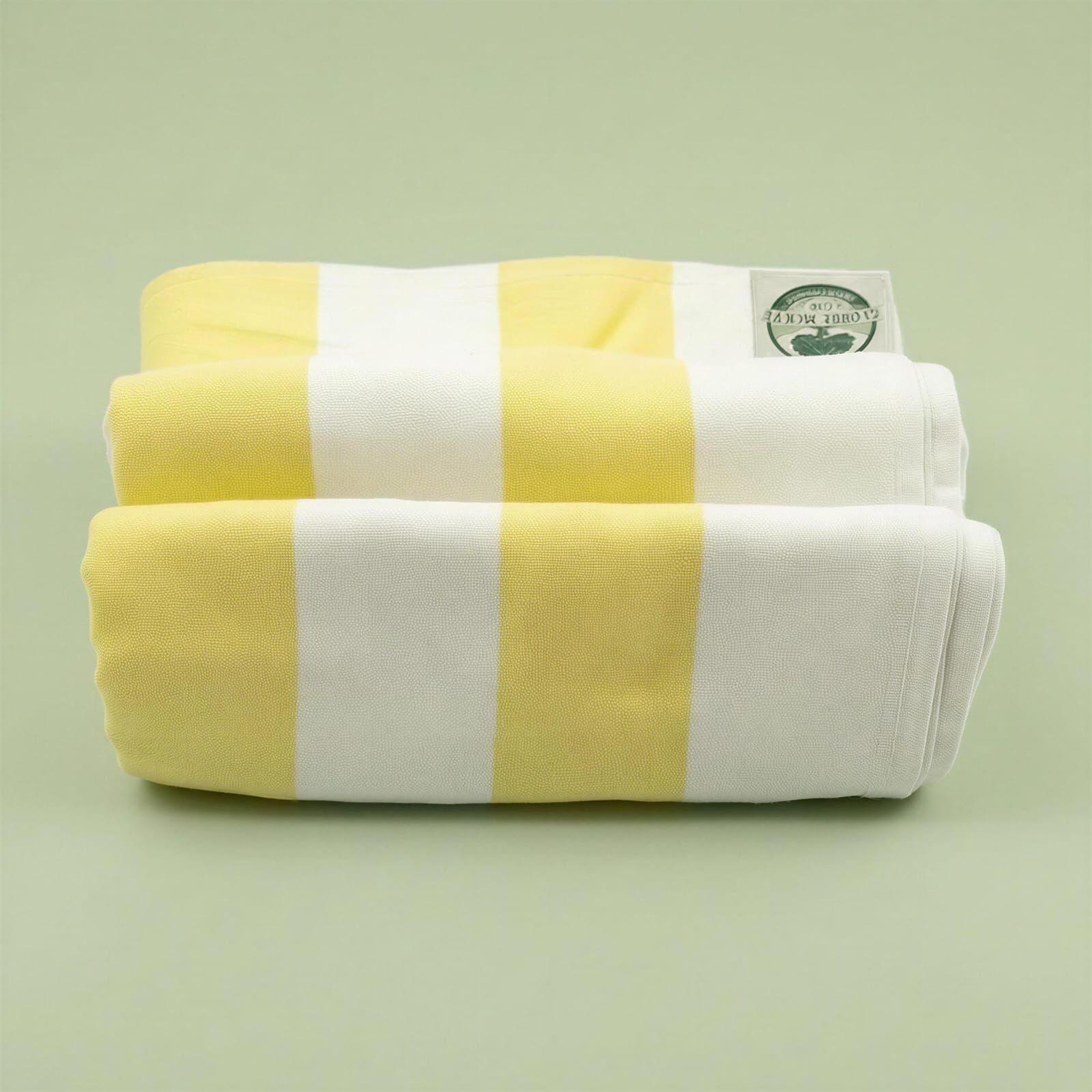 Premium Bamboo Towel – Yellow & White