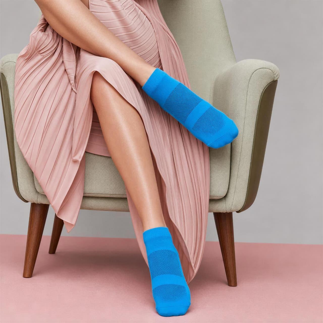 Bamboo Ankle Socks – Ice Blue