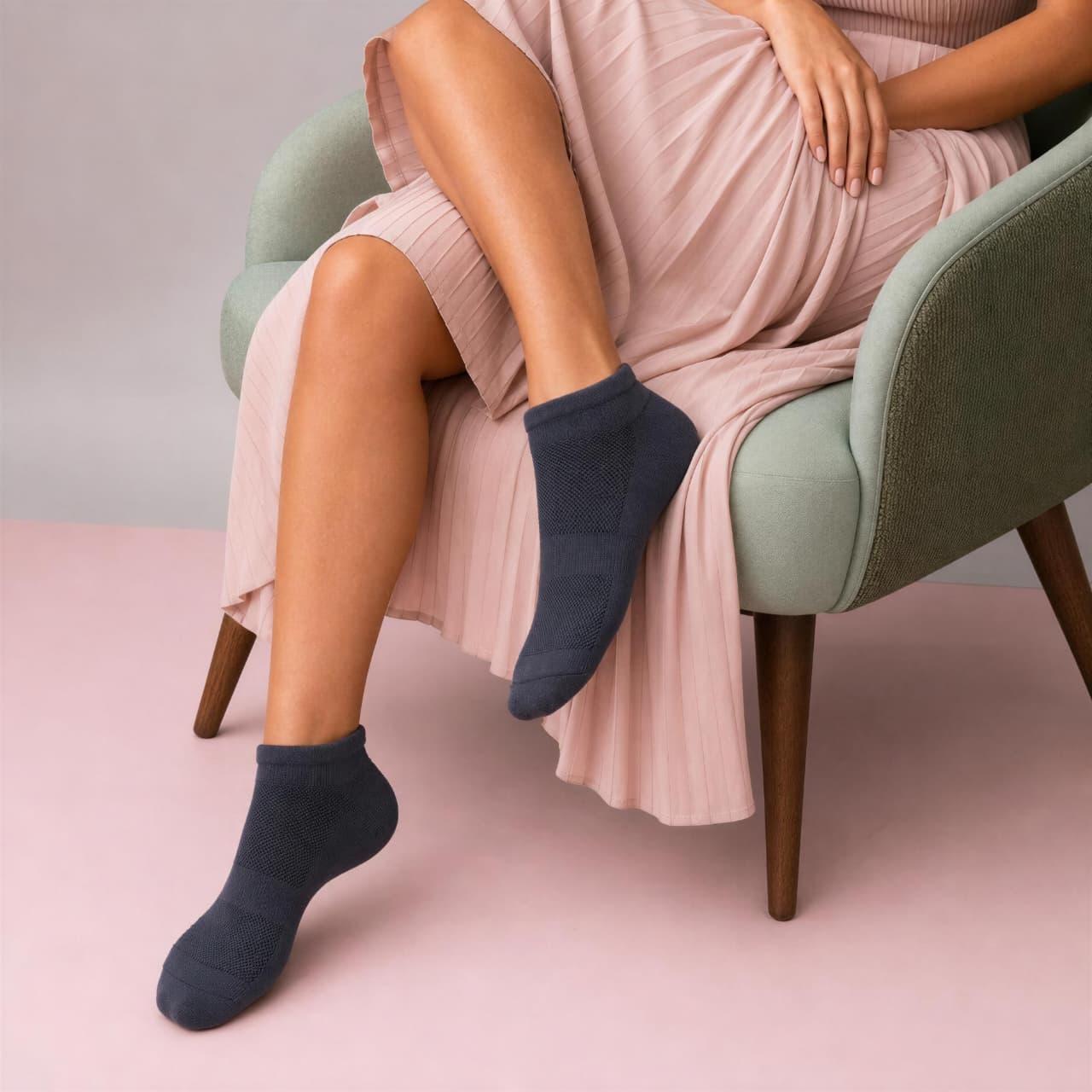 Bamboo Ankle Socks – Navy Blue